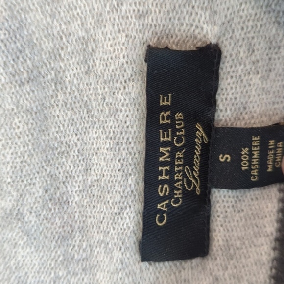 100 % Cashmere charter club luxury Pullover Sweater Block Pattern Quiet Luxury - Picture 4 of 11